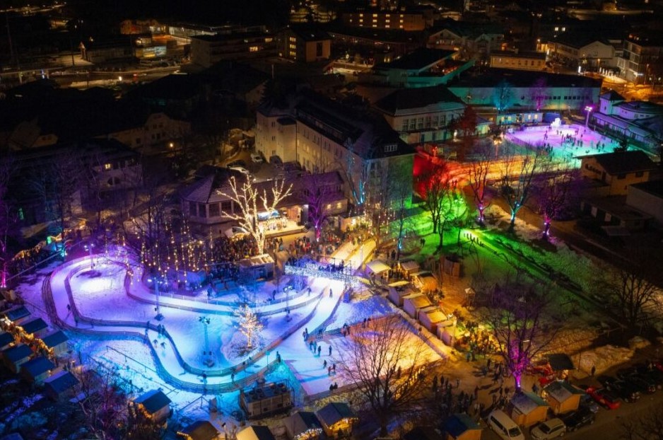 Reutte on Ice von oben